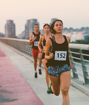 Runners at a marathon